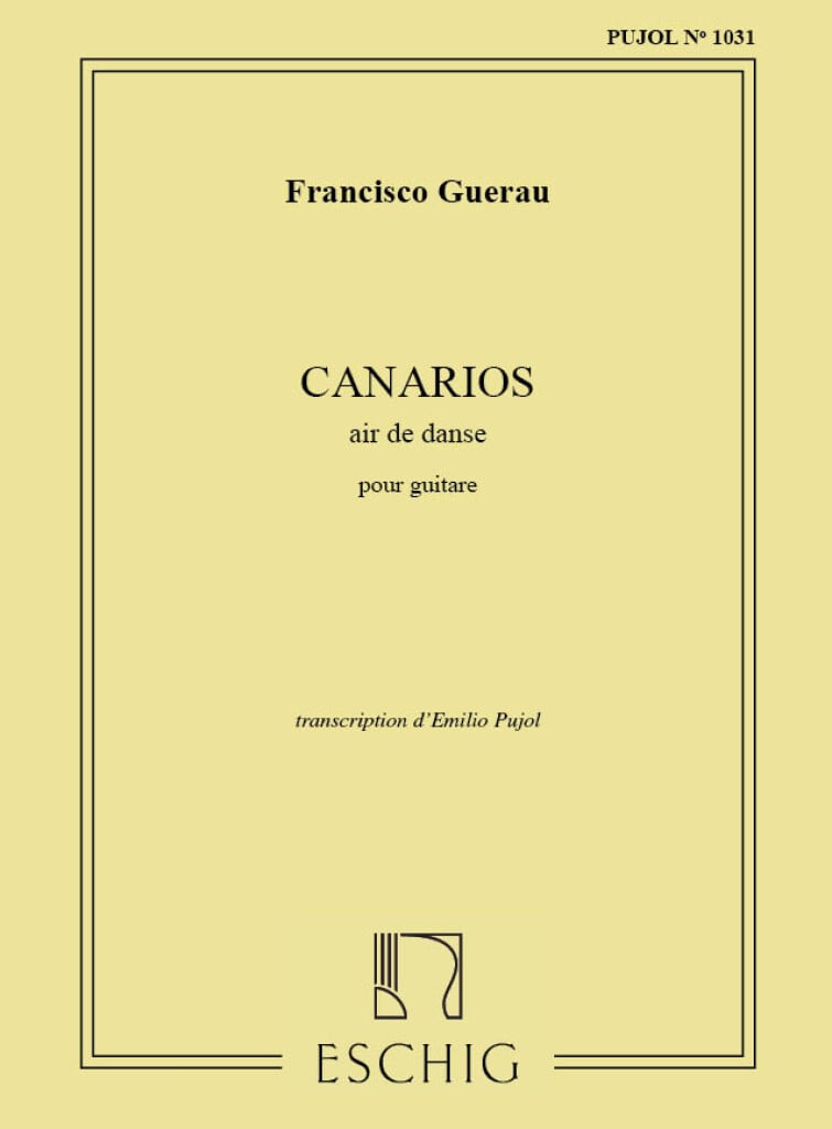Canarios (Pujol 1031) Guitare